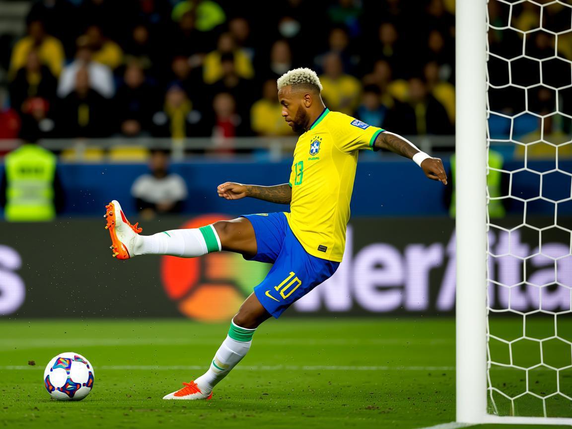 内马尔挑球过人戏耍门将