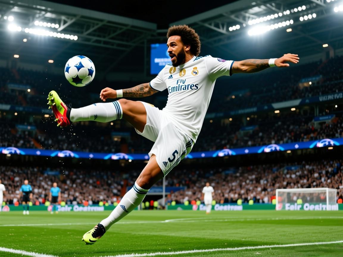 皇马名将马塞洛欧冠高难度停球惊艳全场