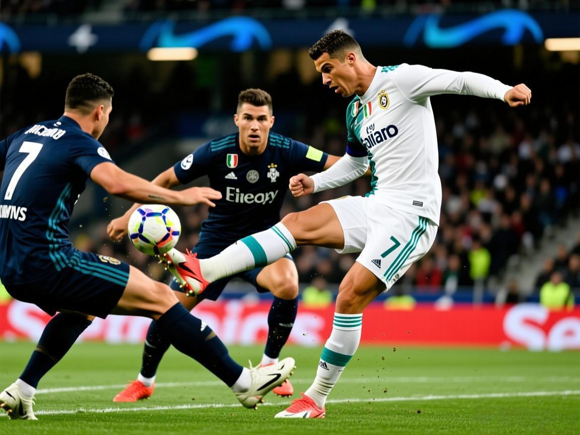 C罗怒踢三脚霸气回应恶意冲撞